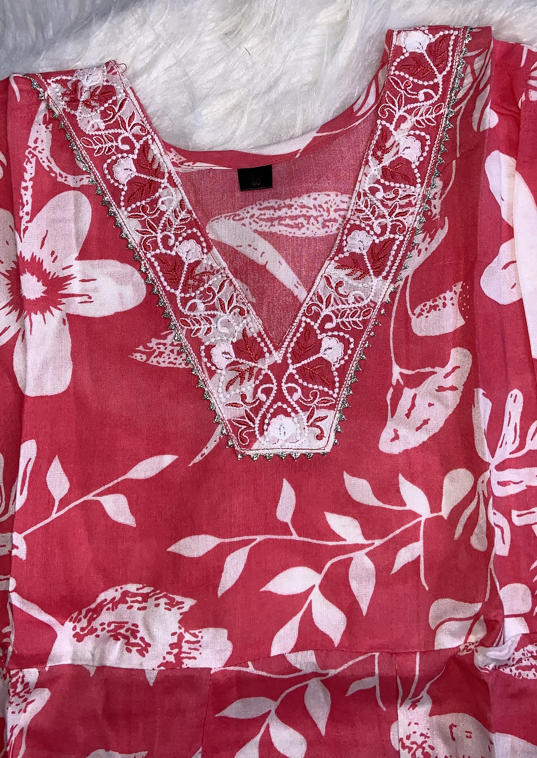 Coral Pink Anarkali 3-Piece Set, view 3