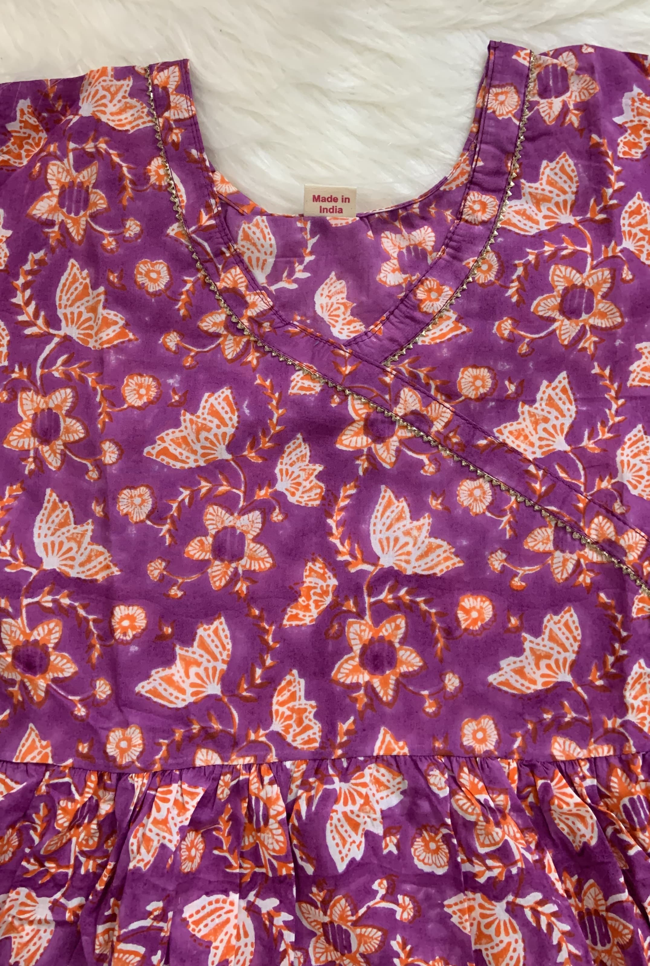 Orchid Purple Peplum Top, view 2