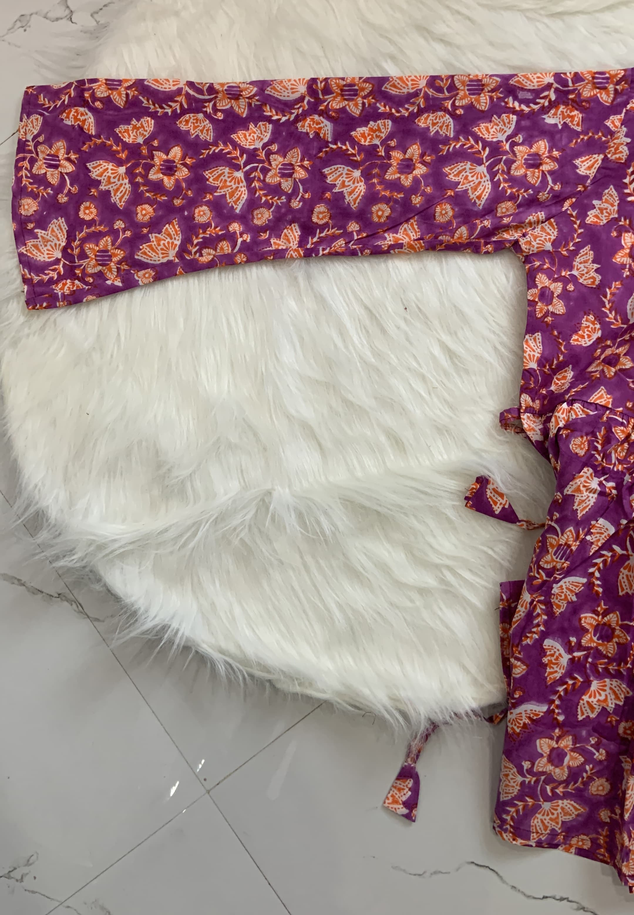 Orchid Purple Peplum Top, view 3