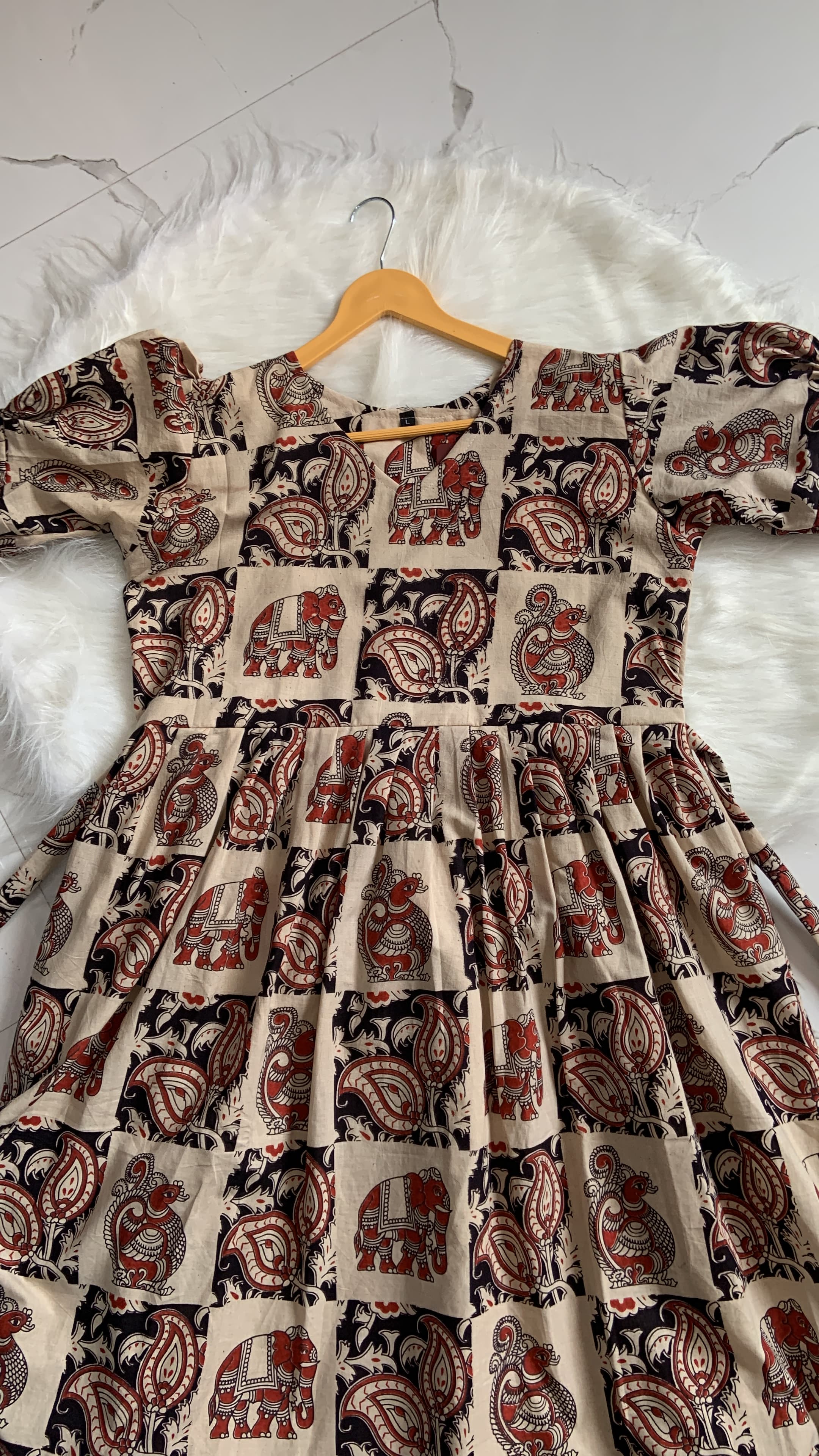 Ivory Beige Kalamkari Maxi, view 2