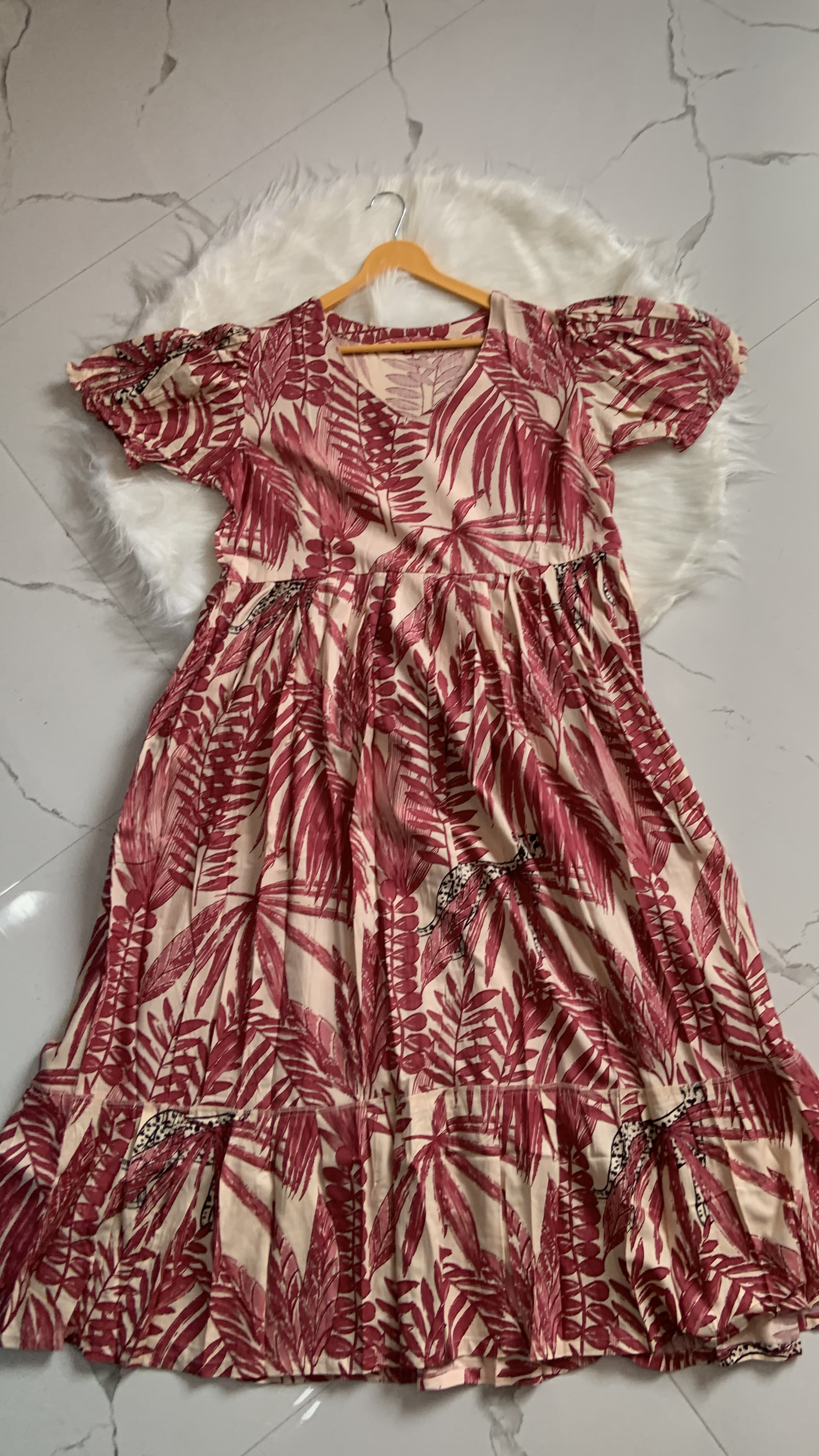 Leaf Print Maxi
