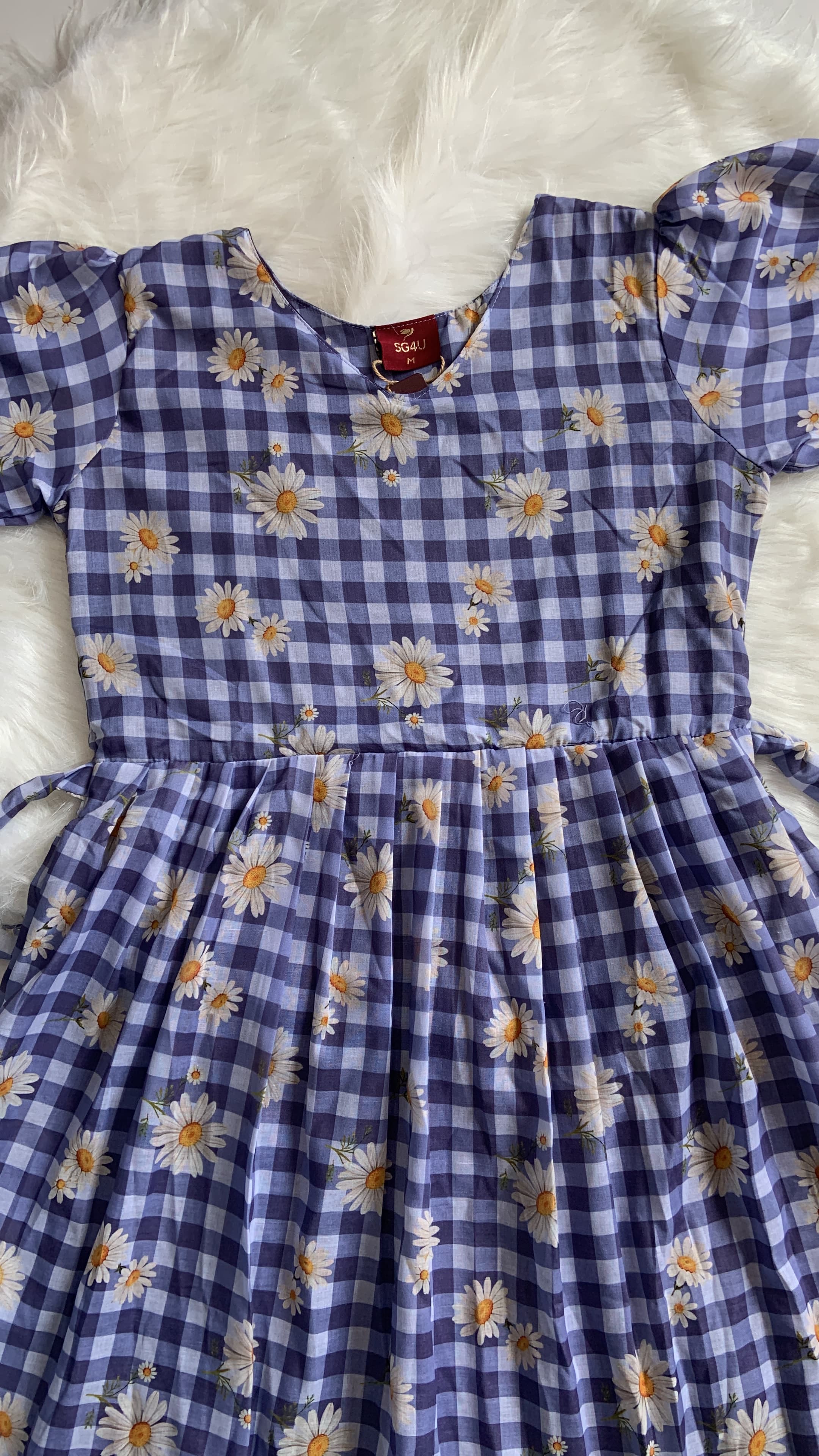 Blue Daisy Check Maxi, view 2