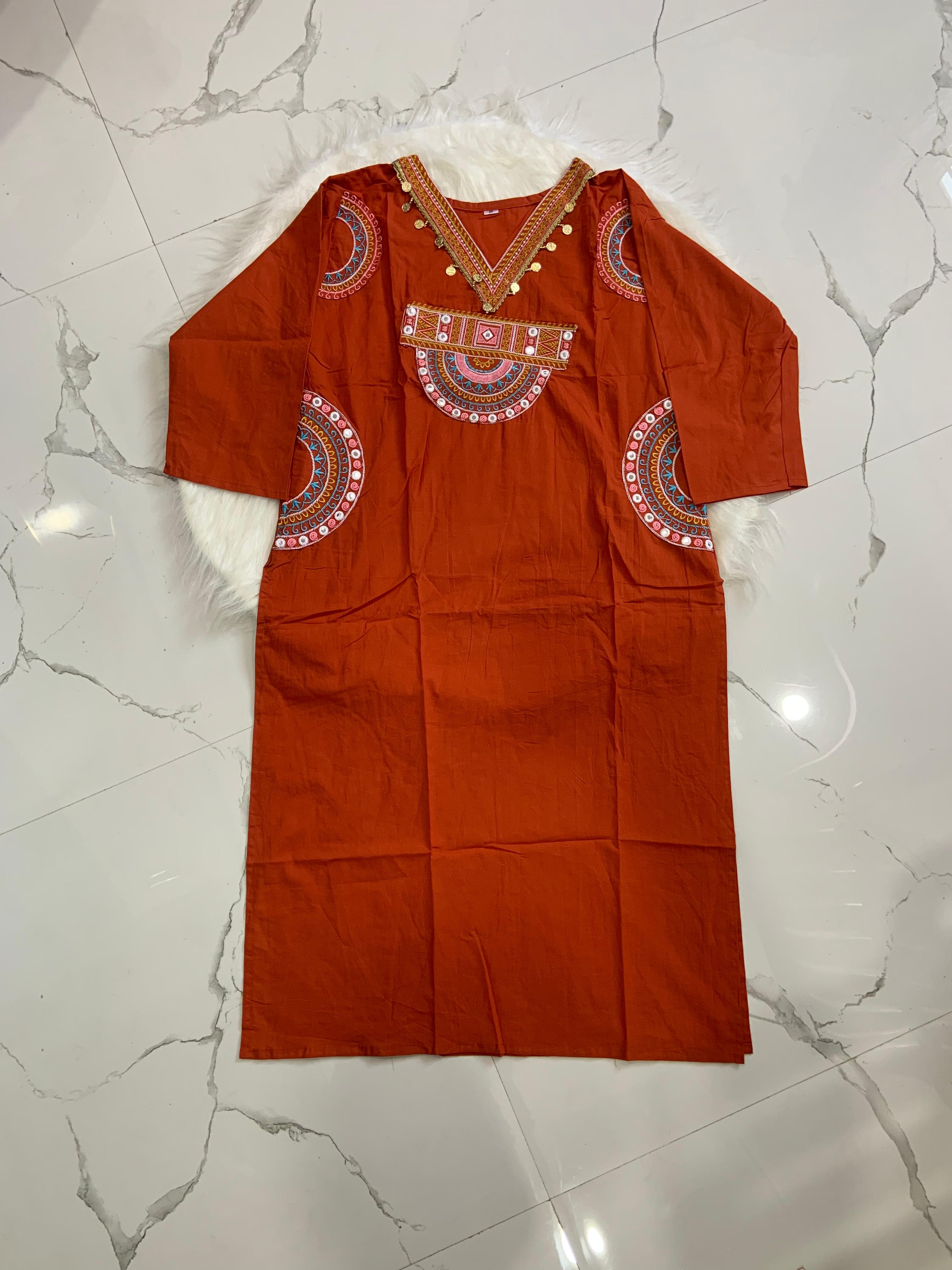 Rust Orange Kurti Set, view 3
