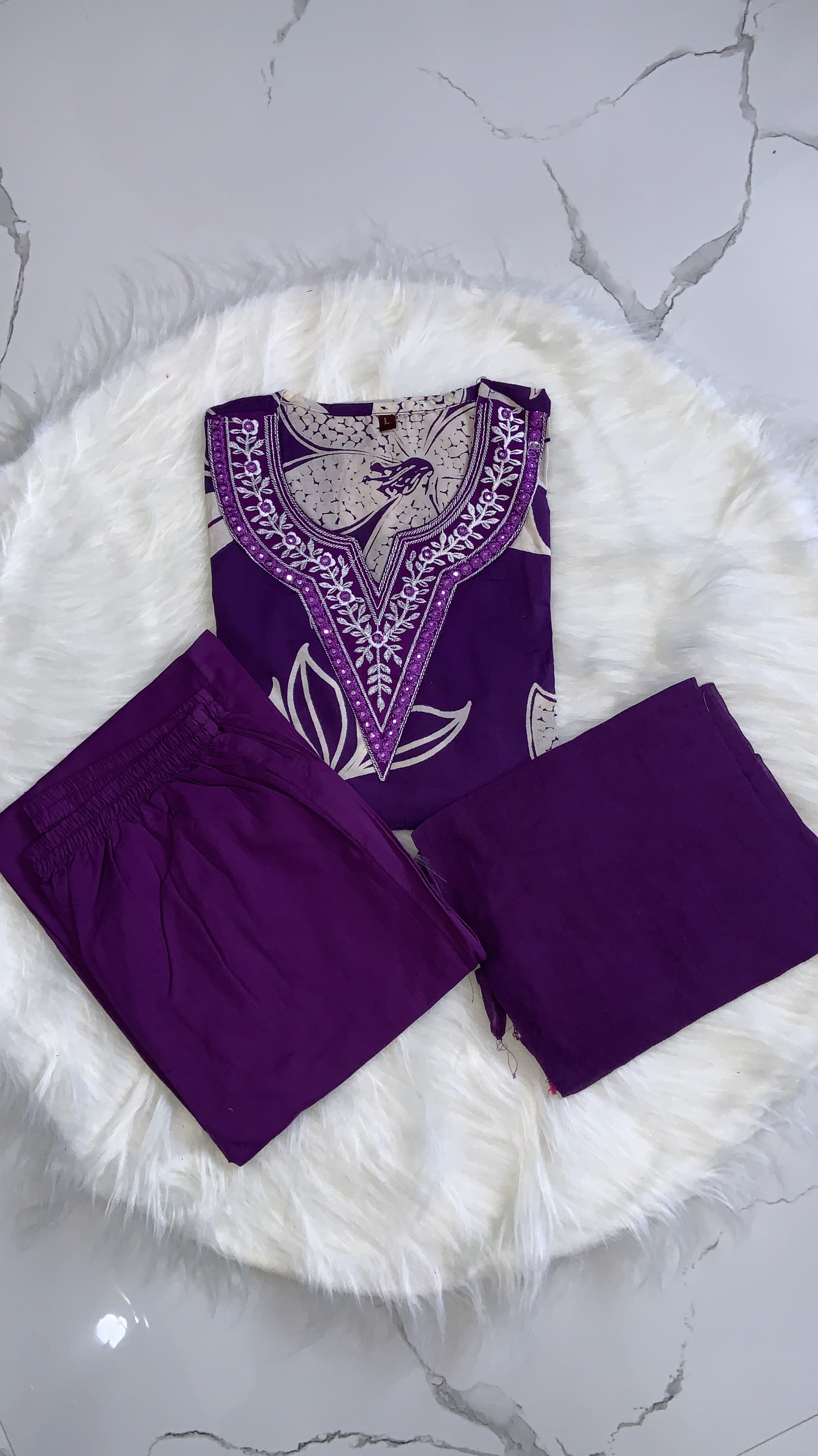 Royal Purple Kurti Set, view 2
