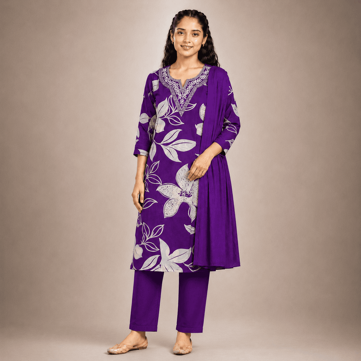 Royal Purple Kurti Set