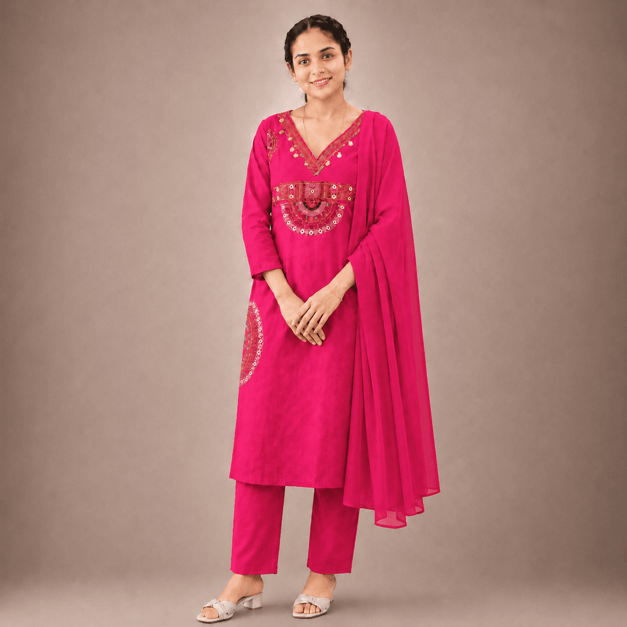 Pink Kurti Set