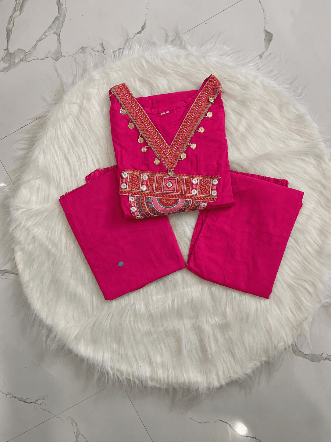 Pink Kurti Set, view 2